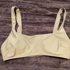 Aerie olive green scoop bikini top Medium